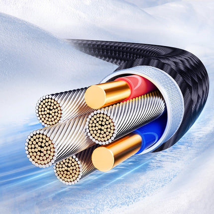 Joyroom S-A42 Crystal-Clear Series 3A USB-A - USB-C kabel 1,2 m - zwart