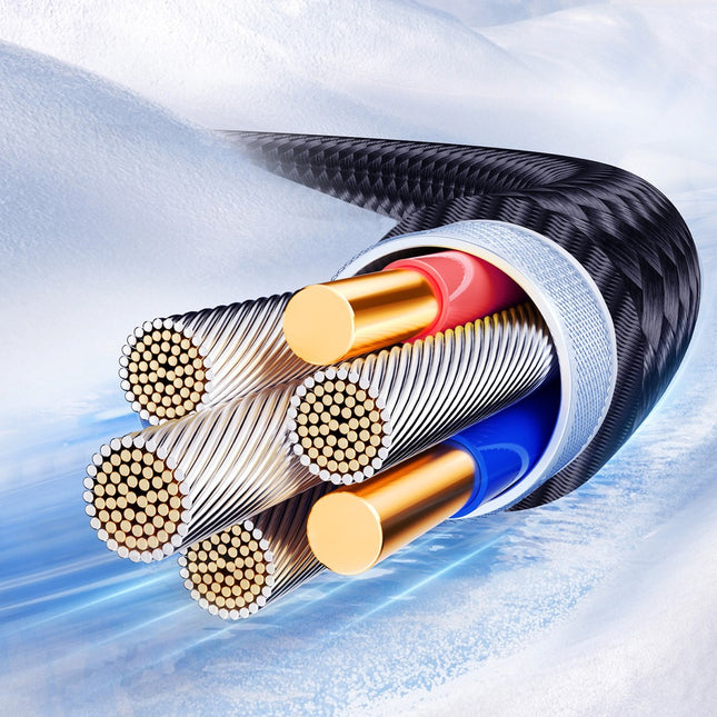 Joyroom S-A42 Crystal-Clear Series 3A USB-A - USB-C kabel 1,2 m - zwart