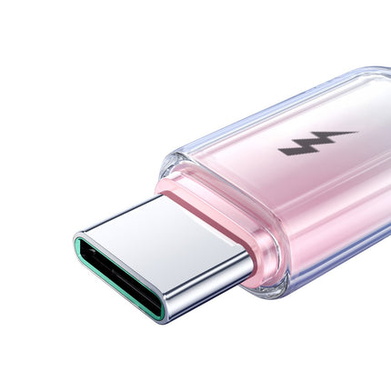 Joyroom S-A42 Crystal-Clear Series 3A USB-A - USB-C kabel 1,2 m - wit