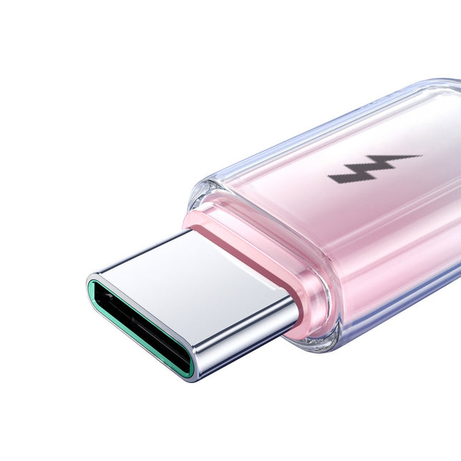 Joyroom S-A42 Crystal-Clear Series 3A USB-A - USB-C kabel 1,2 m - wit