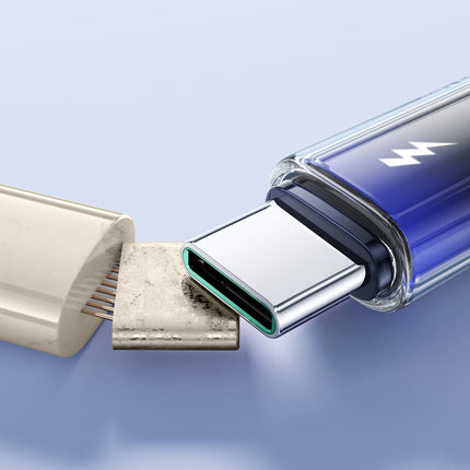 Joyroom S-A42 Crystal-Clear Series 3A USB-A - USB-C kabel 1,2 m - zwart