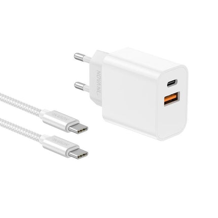 NOVANL ProCharge 20W Dual Port (USB-A en USB-C) met SpeedCharge USB C naar C-kabel