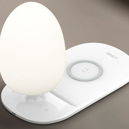 Nachtlampje met Qi draadloze oplaadfunctie, LDNIO Y3 (wit)