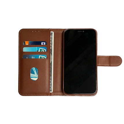 iPhone 11 hoesje bookcase wallet case bruin