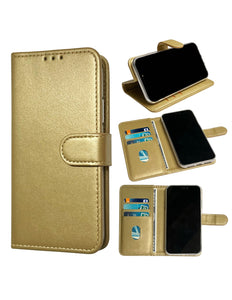 iPhone 11 hoesje bookcase wallet case goud