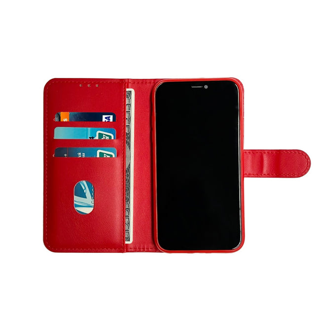 iPhone 7/8/SE 2020 /2022 Hoesje rood kleur boekcase mapje wallet