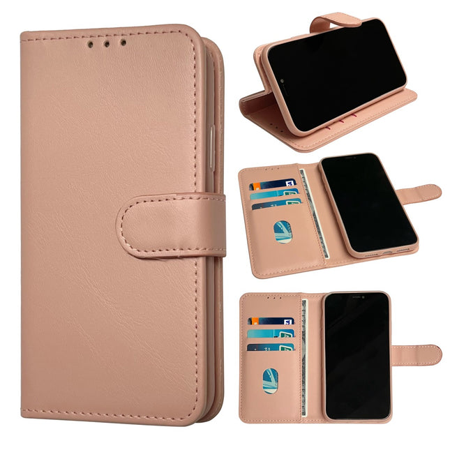 Samsung A25 hoesje bookcase wallet zwart cover rosegoud