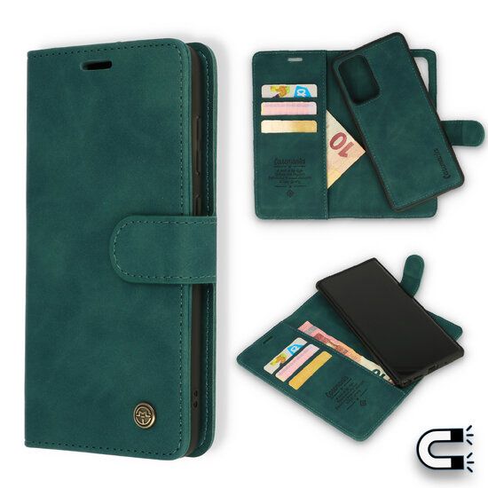 iPhone 8 /7 /SE 2020 / 2022 Groen 2-in-1 hoesje mapje- Wallet Case magneet cover