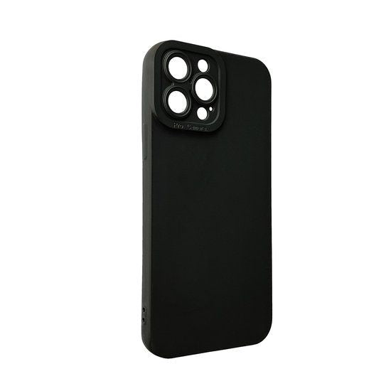 iPhone 12 hoesje zwart met camera lens protector