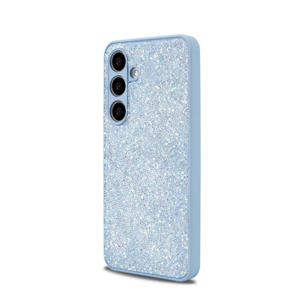 Samsung Galaxy S25 hoesje blauw Glitter Backcover