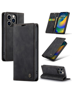 iPhone 15 Pro hoesje wallet case zwart