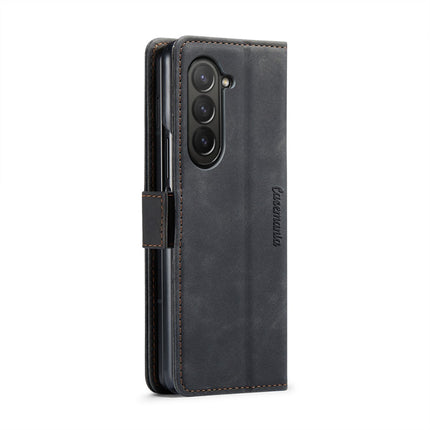 Samsung Z Fold 5 hoesje boekcase wallet case zwart met ruimte voor pasjes