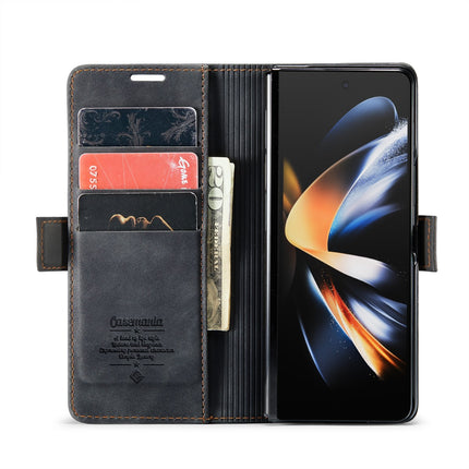 Samsung Z Fold 5 hoesje boekcase wallet case zwart met ruimte voor pasjes