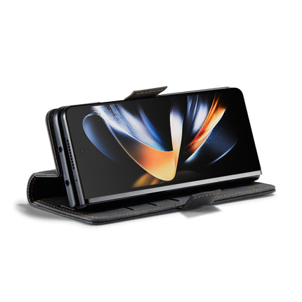 Samsung Z Fold 5 hoesje boekcase wallet case zwart met ruimte voor pasjes