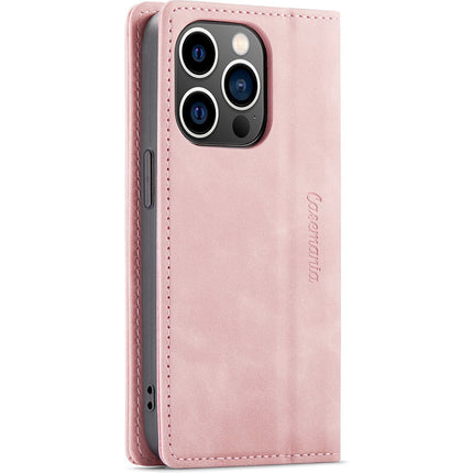 CaseMania Vintage Slim Bookcase Roze - iPhone 14 Pro Max hoesje