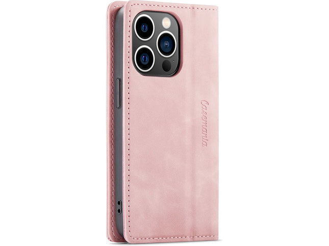 CaseMania Vintage Slim Bookcase Roze - iPhone 14 Pro Max hoesje