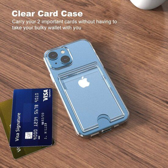iPhone 13 hoesje Clear Card Compatible Armor Case