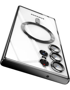 Samsung Galaxy S24 Ultra hoesje zwart Clear Magnetic Magsafe Lens Protection Case