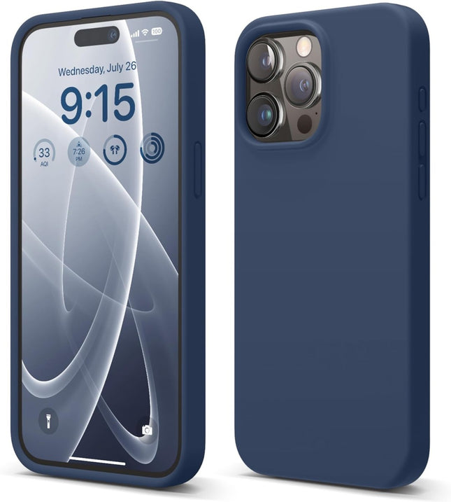 iPhone 16 Pro Max hoesje silicone case cover donker blauw