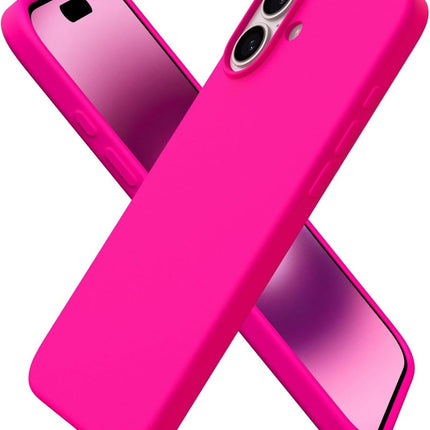 iPhone 16 hoesje silicone case cover fuchsia