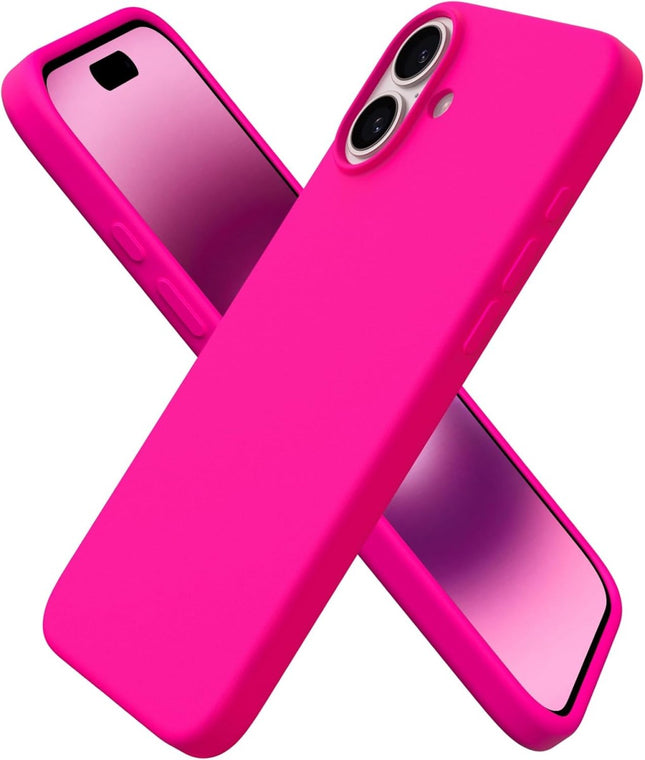 iPhone 16 hoesje silicone case cover fuchsia