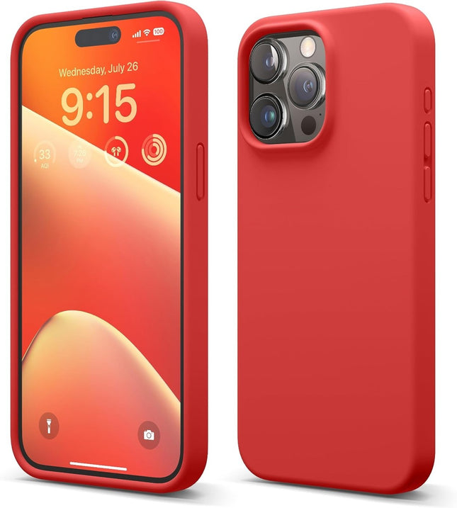 iPhone 16 Pro Max hoesje silicone case cover rood