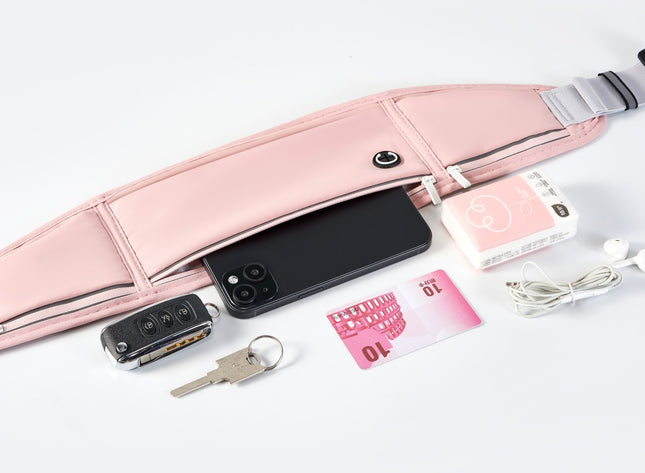 Compact Travel Organizer Waist Multi-Pocket Bag - Zwart