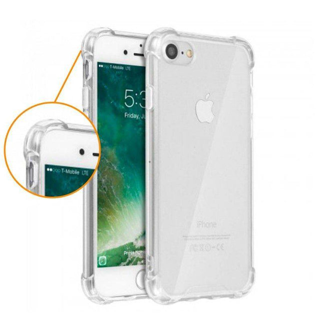 iPhone iPhone SE 2022 / iPhone SE 2020 / iPhone 8 / iPhone 7 Anti-Shock-Hülle Rückseite klar transparent