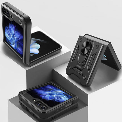 Samsung Z Flip 5 hoesje case backcover zwart met magneet ring