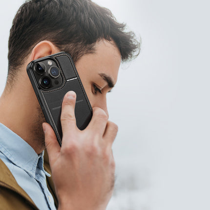 3-in-1-Hülle für iPhone 14 Pro Max mit MagSafe Wallet RFID-blockierender Ständer Dux Ducis Rafi Mag – Schwarz