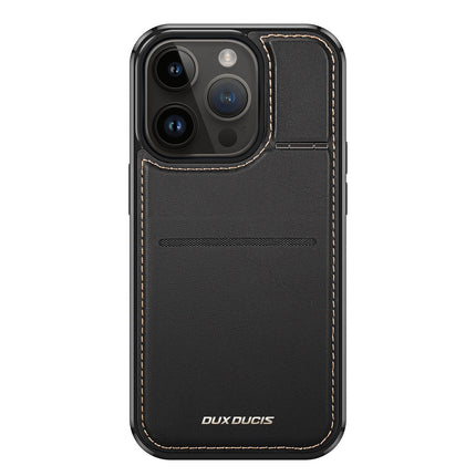 Voor iPhone 13 Pro 3in1 Portemonnee Hoesje met Standaard MagSafe RFID Blocker Dux Ducis Rafi Mag - Zwart