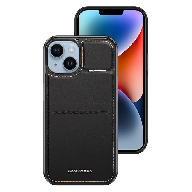 3in1 Wallet Case mit Ständer für iPhone 15 Plus MagSafe RFID Blocker Dux Ducis Rafi Mag – Schwarz
