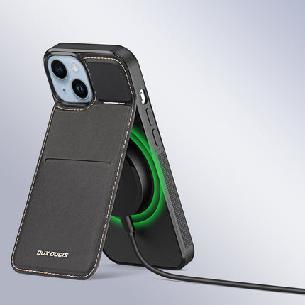 3in1 Wallet Case met Standaard voor iPhone 15 MagSafe RFID Blokkerend Dux Ducis Rafi Mag - Zwart