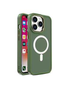 iPhone 14 Pro hoesje Matte MagSafe Case groen