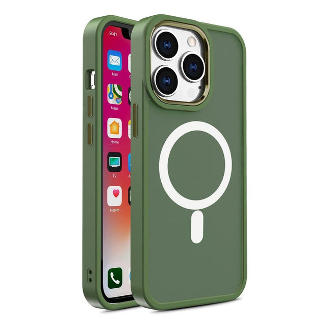 iPhone 14 Pro hoesje Matte MagSafe Case groen