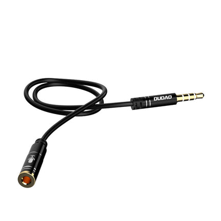 Audio-verlengkabel Dudao L11S 3,5 mm AUX, 1 m (zwart)