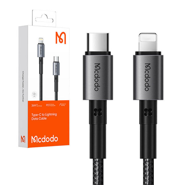 Kabel USB-C naar Lightning Mcdodo CA-2850, 36W, 1,2m (zwart)