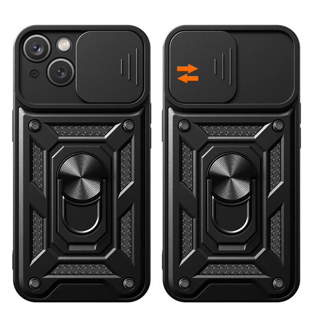 iPhone 15 Plus Hülle Hybrid Armor Camshield Magnet schwarz