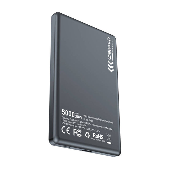 Choetech powerbank B738 5000mAh 20W PD dun (zwart)