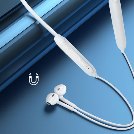 Dudao Magnetic Suction in-ear draadloze Bluetooth-hoofdtelefoon wit (U5B)