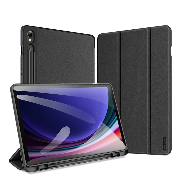 Dux Ducis Domo flip en smart sleep case voor Samsung Galaxy Tab S9 - zwart