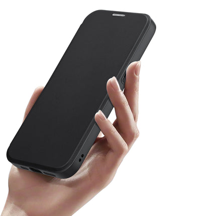 Dux Ducis Skin X Pro Magnetisch Flip MagSafe Hoesje iPhone 15 Pro Max - Zwart