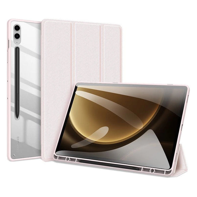 Dux Ducis Toby hoesje met flip stand voor Samsung Tab S9+ / S9 FE + roze