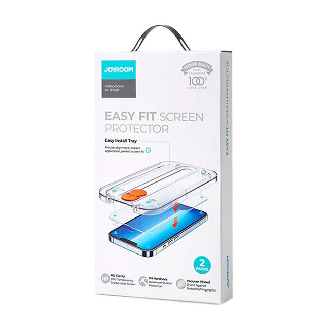 Vollbild-gehärtetes Glas Joyroom Easy Fit JR-H09 für Apple iPhone 14 6,1"