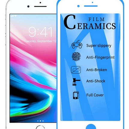 Glass Ceramic IPHONE SE 2022 / SE 2020 / 7 / 8 Hybrid 9D Ceramic White