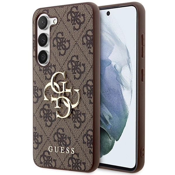 Guess 4G Big Metal Logo case for Samsung Galaxy A55 - brown