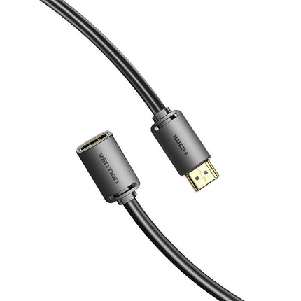 HDMI 2.0 mannelijk naar HDMI 2.0 vrouwelijk verlengkabel Vention AHCBH 2m, 4K 60Hz, (zwart)