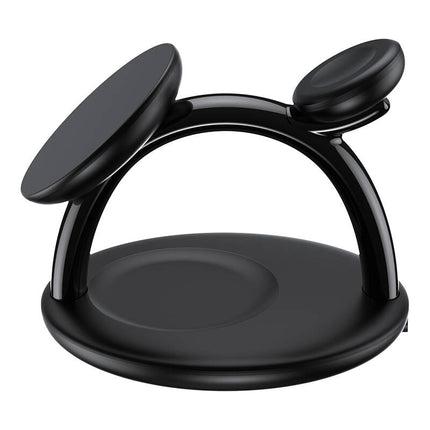 Qi 3in1 wireless charger Acefast E9 15W, MagSafe (black)