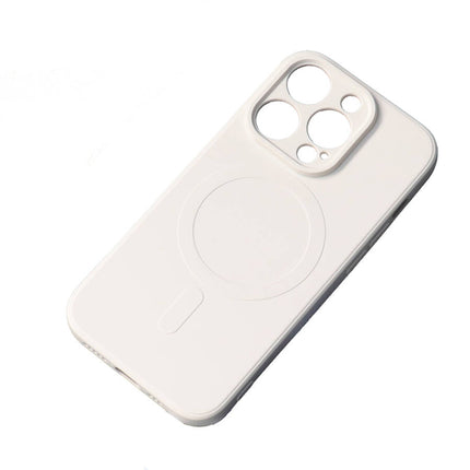 iPhone 13 Pro Max Siliconenhoesje Magsafe beige wit