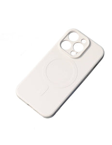 iPhone 13 Pro Max Siliconenhoesje Magsafe beige wit